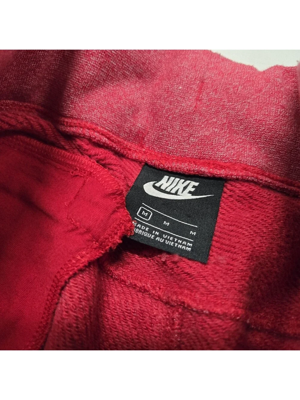 EUC Size MEDIUM Nike NSW Red Heather Terry Heritage Jogger Sweatpants 928441-687